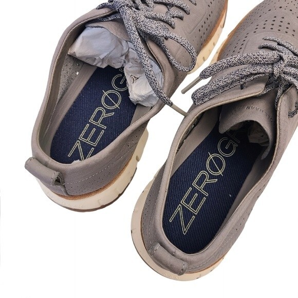 Cole Haan ZEROGRAND Perforated Oxford Marine Grey Nubuck Mens Size 11 - Picture 6 of 16